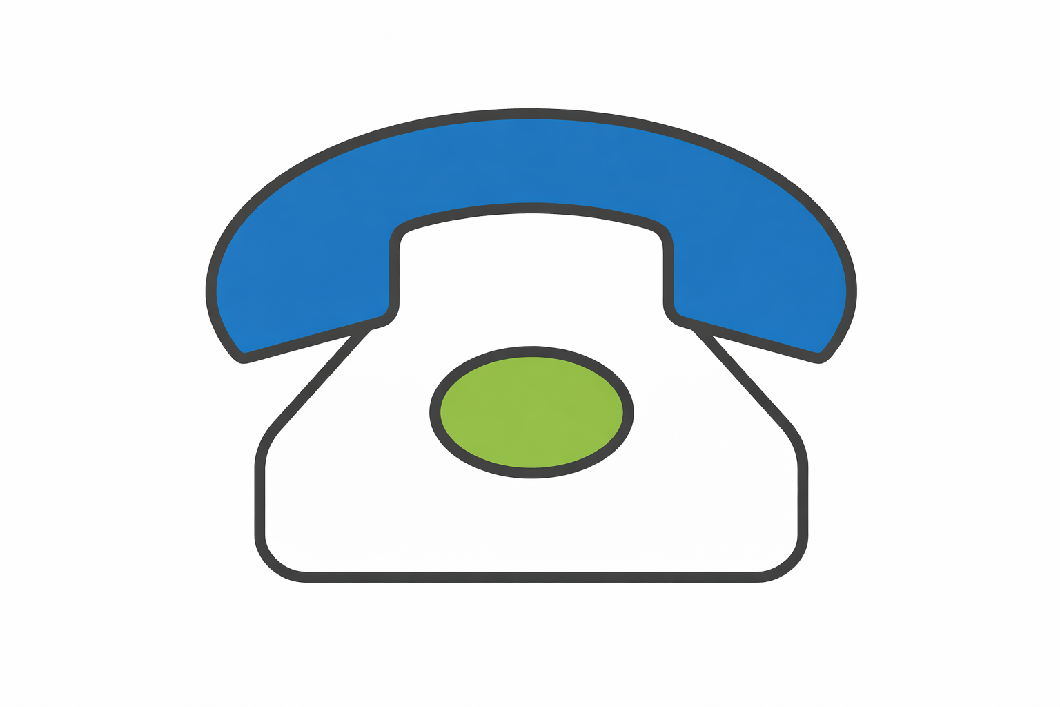 Rotary telephone in UK colour scheme
